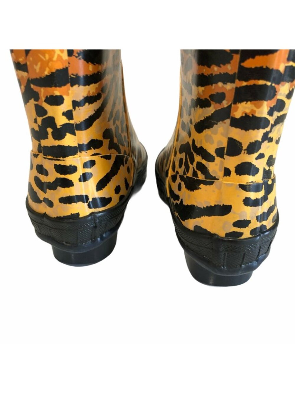 Rubber Boots Girls 10 Steel Flank Animal Print Winter Snow Boots Rain - Picture 6 of 10